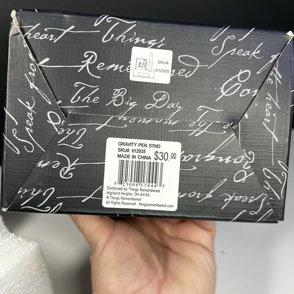 Things Remembered Gravity Pen Stand w/ Lighted Touch Clock NEW Sealed - Picture 4 of 7